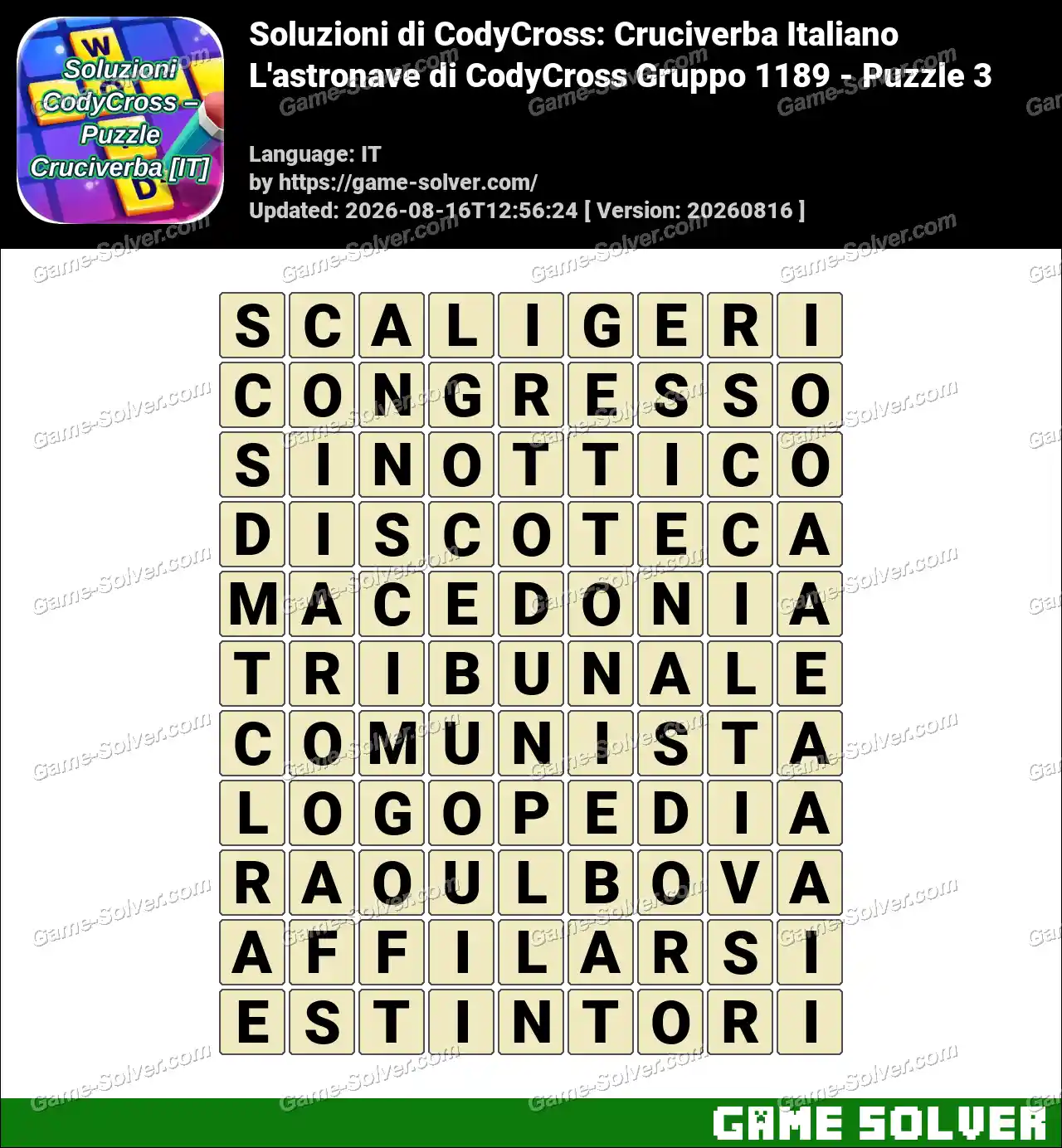 Soluzioni di CodyCross: Cruciverba Italiano L’astronave di CodyCross Gruppo 1189 – Puzzle 3